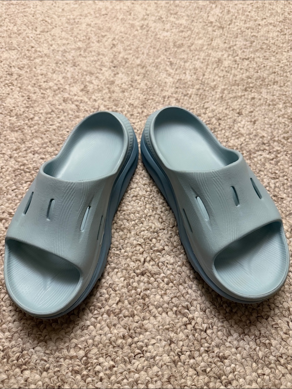 HOKA unix Light Blue Slip-On Slide Sandals